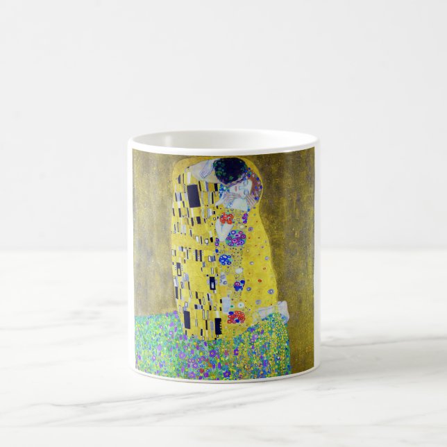 The Kiss, Gustav Klimt Coffee Mug (Center)