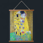 The Kiss, Gustav Klimt Hanging Tapestry<br><div class="desc">Gustav Klimt (July 14, 1862 – February 6, 1918) was an Austrian symbolist painter and one of the most prominent members of the Vienna Secession movement. Klimt is noted for his paintings, murals, sketches, and other objets d'art. In addition to his figurative works, which include allegories and portraits, he painted...</div>