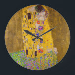 The Kiss | Gustav Klimt | Large Clock<br><div class="desc">The Kiss is a 1901 painting by Gustav Klimt.</div>