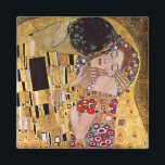 The Kiss, Gustav Klimt Magnet<br><div class="desc">The Kiss (original Der Kuss) was painted by Gustav Klimt, and is probably his most famous work. He began work on it in 1907 and it is the highpoint of his so-called 'Golden Period'. It depicts a couple, in various shades of gold and symbols, sharing a kiss against a bronze...</div>