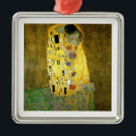 The Kiss ~ Gustav Klimt Metal Ornament<br><div class="desc">This is The Kiss painted by Gustav Klimt in 1907. It is the most famous Art Nouveau painting in history</div>