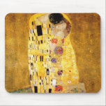 The Kiss Gustav Klimt Mouse Pad<br><div class="desc">Imperial Austrian Painter Gustav Klimt's masterpiece : The Kiss painting</div>