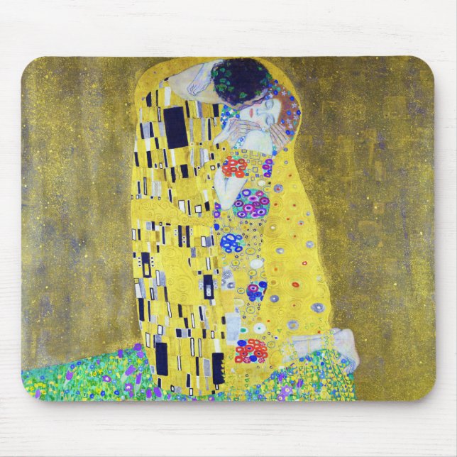 The Kiss, Gustav Klimt Mouse Pad (Front)