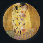 The Kiss Gustav Klimt Paper Plate<br><div class="desc">Imperial Austrian Painter Gustav Klimt's masterpiece : The Kiss painting</div>