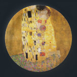 The Kiss Gustav Klimt Paper Plate<br><div class="desc">Imperial Austrian Painter Gustav Klimt's masterpiece : The Kiss painting</div>
