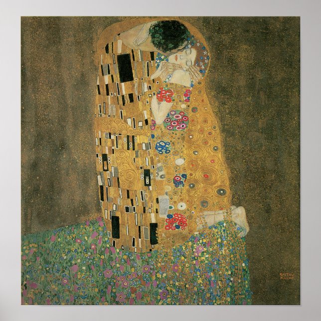 The Kiss, Gustav Klimt Poster (Front)