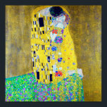 The Kiss, Gustav Klimt Poster<br><div class="desc">Gustav Klimt (July 14, 1862 – February 6, 1918) was an Austrian symbolist painter and one of the most prominent members of the Vienna Secession movement. Klimt is noted for his paintings, murals, sketches, and other objets d'art. In addition to his figurative works, which include allegories and portraits, he painted...</div>