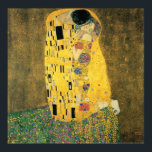 The Kiss - Gustav Klimt Poster<br><div class="desc">Famous romantic painting by Gustav Klimt. The Kiss is a beautiful masterpiece for true lovers of great art.</div>