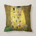 The Kiss ~ Gustav Klimt Throw Pillow<br><div class="desc">This is The Kiss painted by Gustav Klimt in 1907. It is the most famous Art Nouveau painting in history</div>
