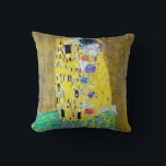 The Kiss, Gustav Klimt Throw Pillow<br><div class="desc">Gustav Klimt (July 14, 1862 – February 6, 1918) was an Austrian symbolist painter and one of the most prominent members of the Vienna Secession movement. Klimt is noted for his paintings, murals, sketches, and other objets d'art. In addition to his figurative works, which include allegories and portraits, he painted...</div>