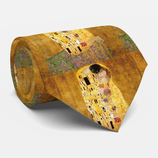 The Kiss Gustav Klimt Tie (Rolled)