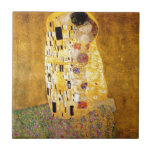 The Kiss Gustav Klimt Tile<br><div class="desc">Imperial Austrian Painter Gustav Klimt's masterpiece : The Kiss painting</div>