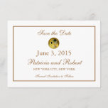 The Kiss Gustav Klimt Wedding | Save the Date<br><div class="desc">This elegant Save the Date card is part of the complete wedding suite of invitation, postage stamp, save the date postage stamp, place cards, table cards, RSVP and more for the bride and Groom under The Kiss by Gustav Klimt in Wedding Themes. This famous Art Nouveau painting is perfect for...</div>