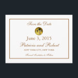 The Kiss Gustav Klimt Wedding | Save the Date<br><div class="desc">This elegant Save the Date card is part of the complete wedding suite of invitation, postage stamp, save the date postage stamp, place cards, table cards, RSVP and more for the bride and Groom under The Kiss by Gustav Klimt in Wedding Themes. This famous Art Nouveau painting is perfect for...</div>