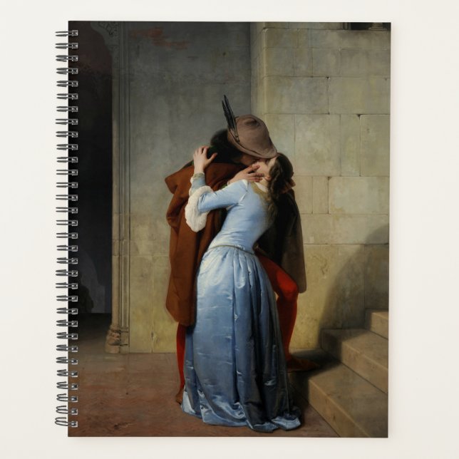 The Kiss In Blue Satin Francesco Hayez Personalize Planner (Front)