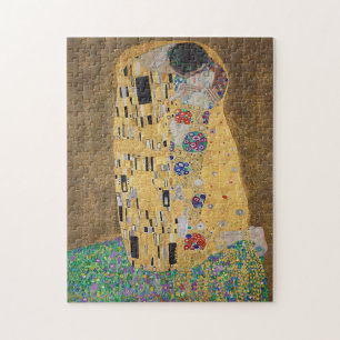 The Kiss (lovers) Der Kuss by Gustav Klimt Jigsaw Puzzle