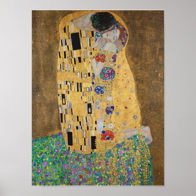 The Kiss(lovers) Der Kuss(Liebespaar) Gustav Klimt Poster (Front)