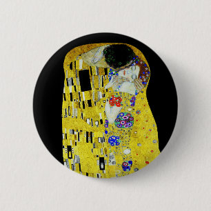 The Kiss painting by Gustav Klimt 2 Inch Round Button