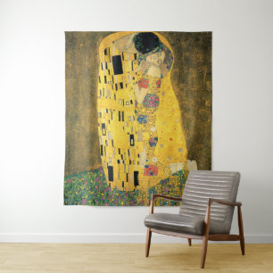 The Kiss Painting - Gustav Klimt Tapestry
