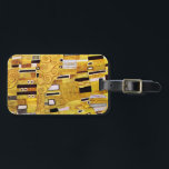 The Kiss Pattern by Gustav Klimt, Art Nouveau Luggage Tag<br><div class="desc">The Kiss (pattern detail) by Gustav Klimt is a vintage fine art Victorian Era Symbolism painting. This detail is from a love and romance painting featuring a romantic couple in various shades of gold, symbols and patterns, sharing a kiss against a bronze background. About the artist: Gustav Klimt (1862-1918) was...</div>