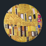 The Kiss Pattern by Gustav Klimt, Art Nouveau Magnet<br><div class="desc">The Kiss (pattern detail) by Gustav Klimt is a vintage fine art Victorian Era Symbolism painting. This detail is from a love and romance painting featuring a romantic couple in various shades of gold, symbols and patterns, sharing a kiss against a bronze background. About the artist: Gustav Klimt (1862-1918) was...</div>