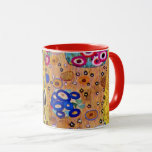 The Kiss Pattern by Gustav Klimt, Art Nouveau Mug<br><div class="desc">The Kiss (pattern detail) by Gustav Klimt is a vintage fine art Victorian Era Symbolism painting. This detail is from a love and romance painting featuring a romantic couple in various shades of gold, symbols and patterns, sharing a kiss against a bronze background. About the artist: Gustav Klimt (1862-1918) was...</div>