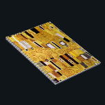 The Kiss Pattern by Gustav Klimt, Art Nouveau Notebook<br><div class="desc">The Kiss (pattern detail) by Gustav Klimt is a vintage fine art Victorian Era Symbolism painting. This detail is from a love and romance painting featuring a romantic couple in various shades of gold, symbols and patterns, sharing a kiss against a bronze background. About the artist: Gustav Klimt (1862-1918) was...</div>