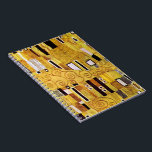 The Kiss Pattern by Gustav Klimt, Art Nouveau Notebook<br><div class="desc">The Kiss (pattern detail) by Gustav Klimt is a vintage fine art Victorian Era Symbolism painting. This detail is from a love and romance painting featuring a romantic couple in various shades of gold, symbols and patterns, sharing a kiss against a bronze background. About the artist: Gustav Klimt (1862-1918) was...</div>