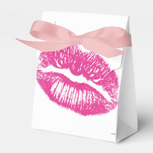 The Kiss, Pink Lips Favor Box (Front Side)