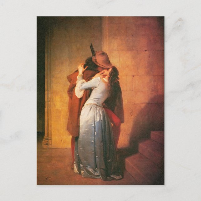 The Kiss Postcard by Francesco Hayez (Front)