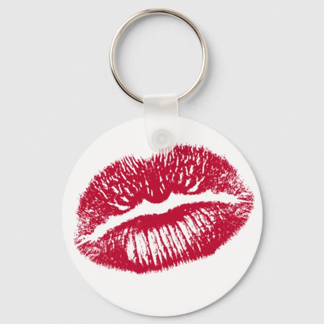 The Kiss, Red Lips Keychain (Front)
