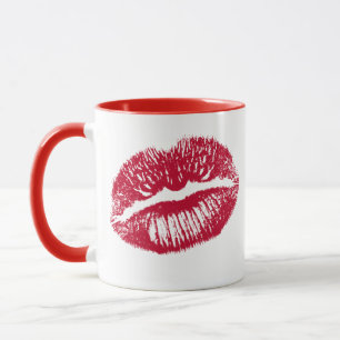 The Kiss, Red Lips Mug