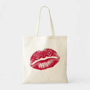 The Kiss, Red Lips Tote Bag