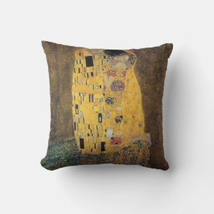 The Kiss, ,reproduction,Gustav Klimt painting,art, Throw Pillow