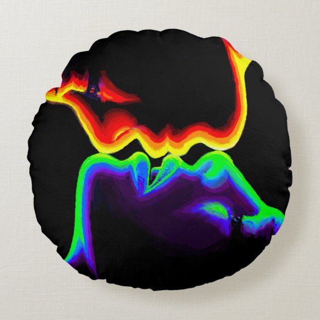 The kiss round pillow (Front)