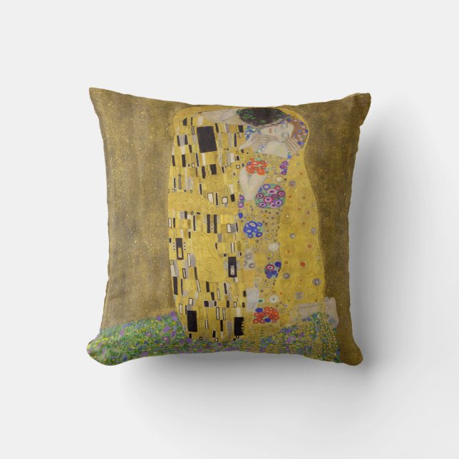 The Kiss Throw Pillow (Front)