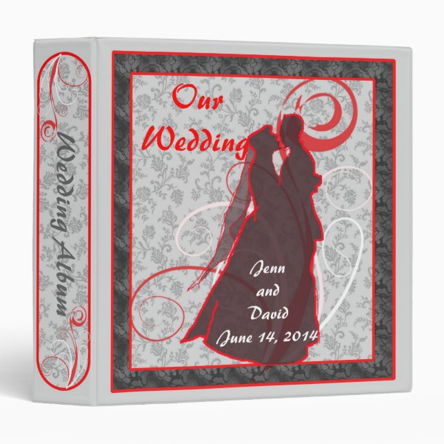 "The Kiss" Wedding Album Scrapbook Binder (Front/Spine)