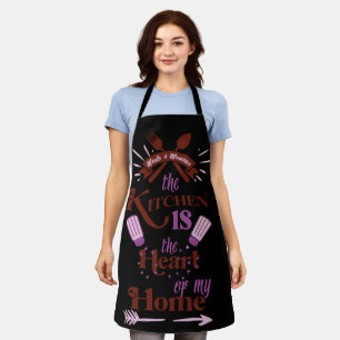 The kitchen is the heart of my home apron