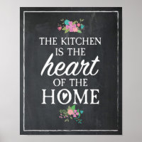 The Kitchen Is the Heart Of the Home Poster