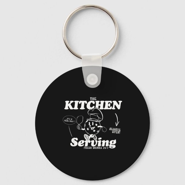 The kitchen pickleball gift for pickle ball player keychain (Front)