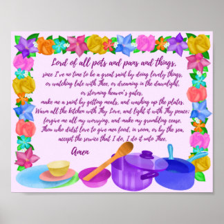 The Kitchen Prayer Lord of Pots & Pans Wall Art
