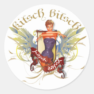 The Kitsch Bitsch : Bathing Beauty Tattoo Pin-Up Classic Round Sticker