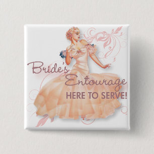 The Kitsch Bitsch : Bride's Entourage! 2 Inch Square Button