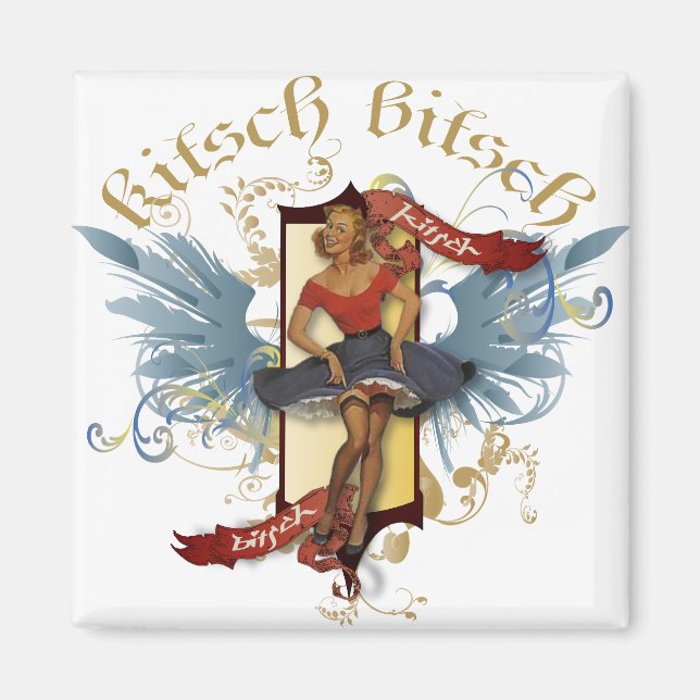 The Kitsch Bitsch : Dancing Doll Tattoo Pin-Up Magnet (Front)