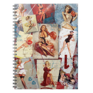 The Kitsch Bitsch : Love Pin-Up Collage 1 Notebook
