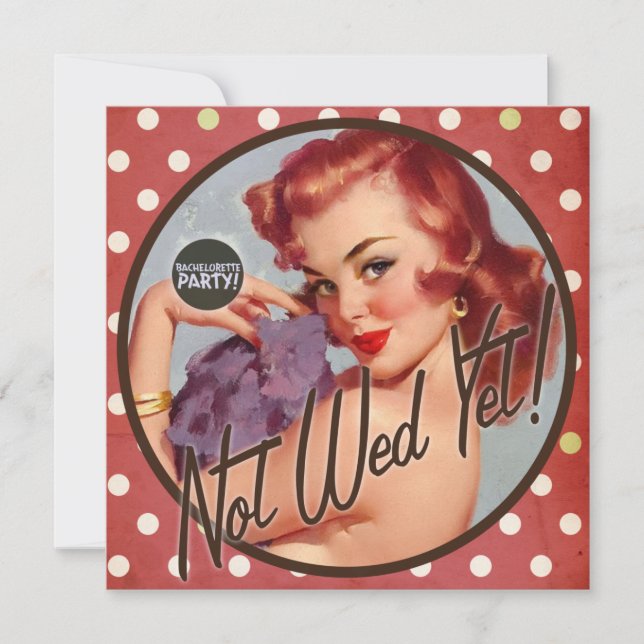 The Kitsch Bitsch : Not Wed Yet! Invitation (Front)