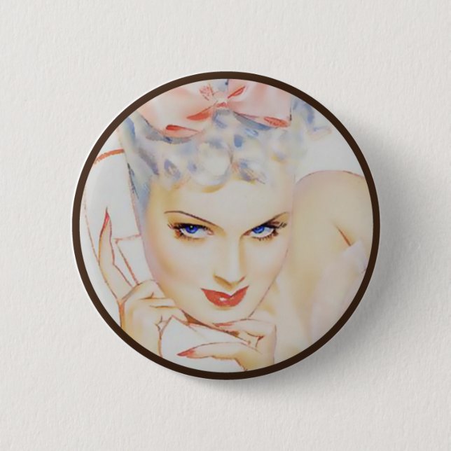The Kitsch BItsch : Pin-Up Portraits 2 Inch Round Button (Front)