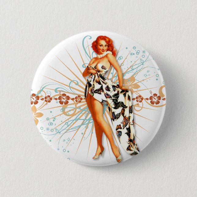 The Kitsch Bitsch : Tattoo Tiki! 2 Inch Round Button (Front)