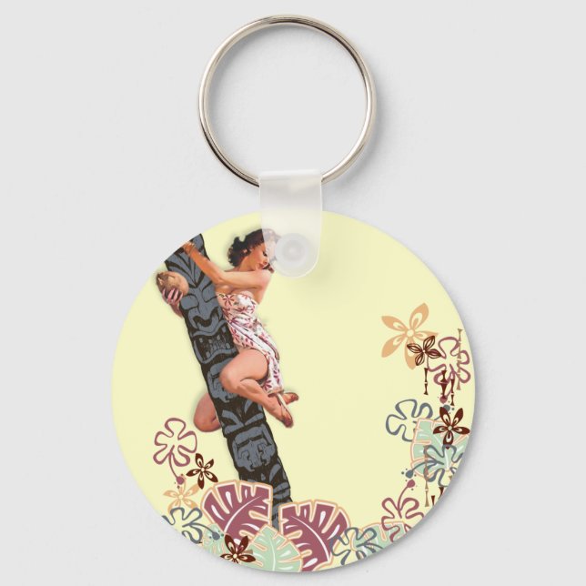 The Kitsch Bitsch : Up A Tiki Tree! Keychain (Front)