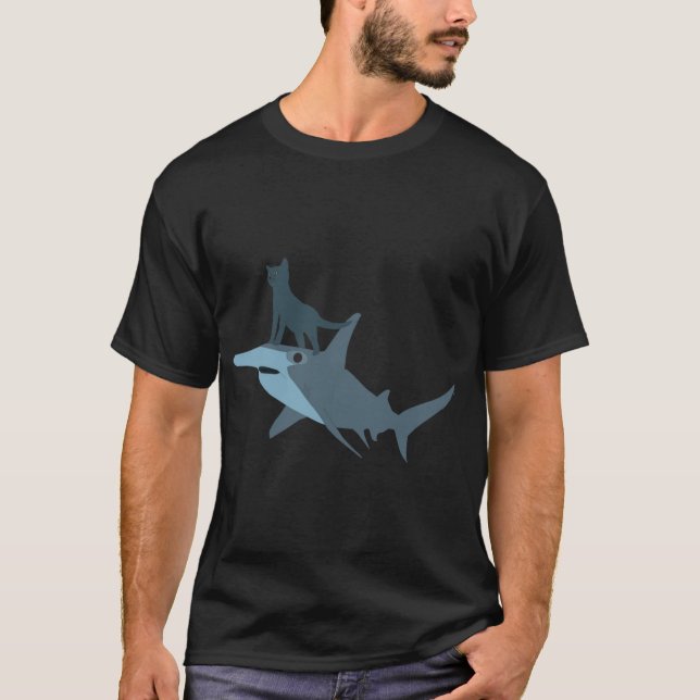 The Kitten and the Shark friends T-Shirt (Front)